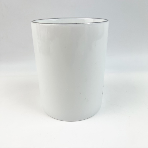 Vtg Pottery Barn Reindeer Donner Christmas Coffee Tea Mug Cup Silver Rim Japan - Picture 3 of 9